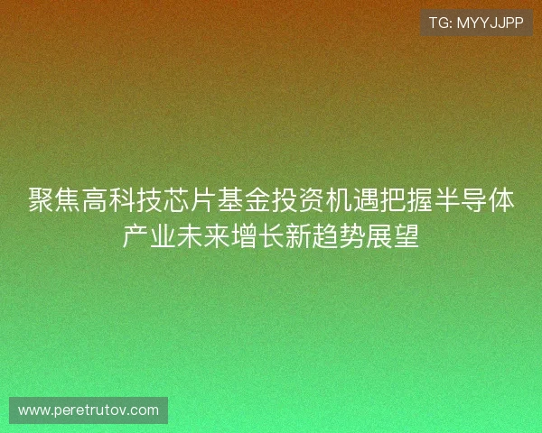 聚焦高科技芯片基金投资机遇把握半导体产业未来增长新趋势展望